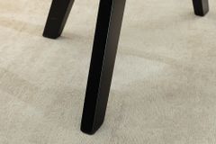 Design Stuhl LIVORNO taupe Strukturstoff schwarz Massivholz drehbar Auto-Return-Funktion