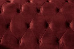 Barock Sofa CHESTERFIELD 205cm bordeaux rot Samt Federkern Knopfheftung 3-Sitzer Couch