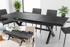 Ausziehbarer In- und Outdoor Esstisch EMPIRE 180-240cm anthrazit Keramik Gartentisch