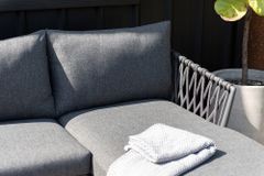 Outdoor Gartenlounge IPANEMA 240cm anthrazit Aluminium Teakholz wetterfest