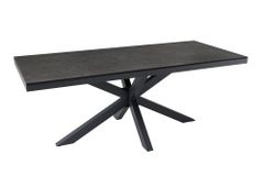 In- und Outdoor Esstisch GALAXIE 180cm anthrazit Keramik Aluminium Gartentisch