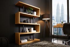 Design Regal SNAKE 165cm Eichenoptik Bücherregal mit fünf Böden