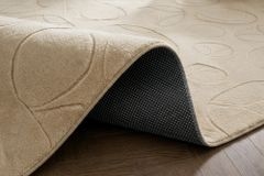 3D Hochflor Teppich LUNA 230x160cm taupe Hoch-Tief-Effekt Indoor-Teppich