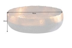 Handgearbeitete Deko Schale ORIENT 52cm gold mit Patina im Classic Hammerschlag Design