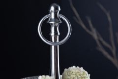 Elegante Etagere ORIENT 65cm silber im Wild Hammerschlag Design mit drei Etagen