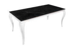 Design Esstisch MODERN BAROCK 180cm schwarz anthrazit chrom Keramik Marmor