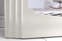 Design Wandspiegel WAVE 160cm weiß Rundbogen Spiegel