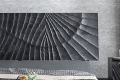 Design Bett SCORPION 180x200cm schwarz Mangoholz 3D Schnitzerei Massivholz Doppelbett