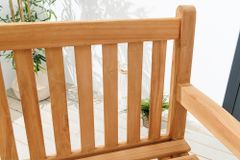 Outdoor Gartenbank EMPIRE TEAK 120cm natur Massivholz