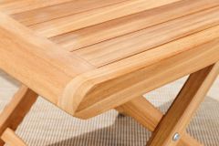 Massiver Beistelltisch EMPIRE TEAK 45cm natur Teakholz wetterfest