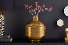 Elegante Vase ORIENT 35cm gold Hammerschlag Design
