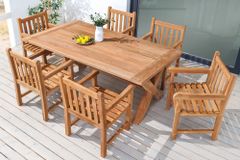 Massiver Gartenstuhl EMPIRE TEAK natur Teakholz Outdoor