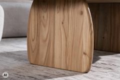 Design Couchtisch SCULPTURA 110cm natur Akazienholz organische Form
