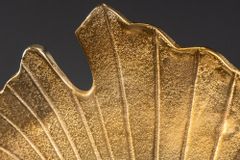 Handgefertigte Servierplatte WILDLIFE PEACOCK 40cm gold Metall Pfauen-Skulptur