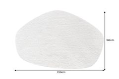 Design Teppich ORGANIC 230x160cm creme Hochflor Indoor-Teppich organische Form