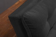 Modernes Schlafsofa COCOONING 190cm grau Cord 3-Sitzer Couch