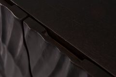 Massives Highboard SCORPION 120cm schwarz Mangoholz aufwendige 3D Schnitzereien