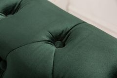 Chesterfield 3-Sitzer Sofa 205cm flaschengrün Samt Federkern Knopfheftung