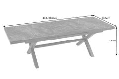 Ausziehbarer Outdoor Esstisch EMPIRE 200-250cm anthrazit Keramik Gartentisch