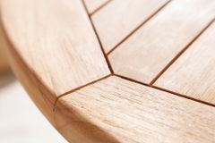 Massiver Gartentisch EMPIRE TEAK 90cm Teakholz rund klappbar Balkontisch Outdoor