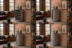Authentisches Weinregal BODEGA 80cm natur Pinie Weinfass Shabby Chic