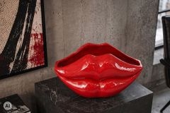 Extravagante Deko-Vase LIP 40cm rot handmade Hochglanz