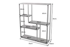 Modernes Wandregal SLIM LINE 90cm graphit Metall hängend