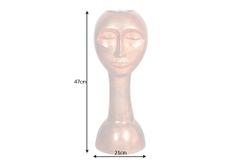 Handgefertigte Vase FACE 50cm Kupfer-Look Antik Aluminium abstrakt