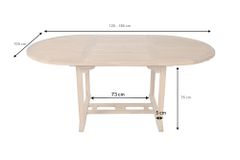 Ausziehbarer Gartentisch EMPIRE TEAK 120-180cm natur Massivholz oval