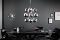 Extravagante Hängeleuchte GALAXY 72cm silber Hängelampe Modern Design