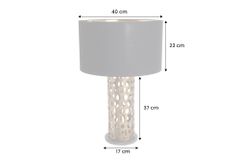 Design Tischlampe ABSTRACT LEAF kupfer antik Metall Marmorfuß handmade