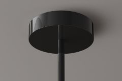 Design Hängelampe LIQUID DIAMOND 100cm smoke schwarz Glas fünf Schirme Kugelleuchte