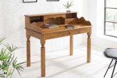 Design Sekretär HEMINGWAY L 115cm braun Mangoholz honey finish Schreibtisch