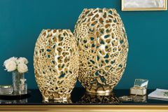 Filigrane Design Vase ABSTRACT LEAF gold 40cm Handarbeit