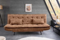 Modernes Schlafsofa JAZZ 190cm antik braun Microfaser 3-Sitzer Couch
