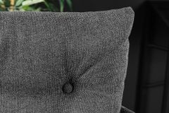 Drehbarer Design Barhocker BIG GEORGE anthrazit Samt Taschenfederkern mit Armlehnen