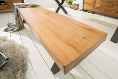 Massive Sitzbank THOR 180cm natur Wildeiche geölt