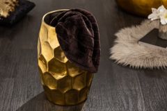 Handgefertigter Beistelltisch ORGANIC ORIENT 50cm gold Metall Hammerschlag Design rund
