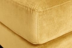 Design Hocker COZY VELVET 80cm senfgelb gold Samt Metallfüße