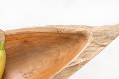 Massive Schale NATURE BOAT 60cm natur Teakholz Wurzelholz