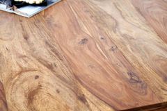 Massivholz Esstisch MAKASSAR 160cm braun Sheesham stone finish lackiert rechteckig