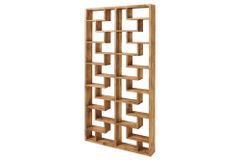 Massivholz Bücherregal JAVA 200cm natur Teakholz Standregal Raumtrenner recycelt