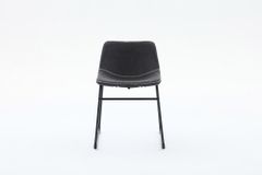 Industrial Design Stuhl DJANGO grau Cord mit Metallgestell