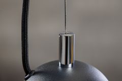 Industrial Design Hängelampe STUDIO 55cm schwarz Blattgold-Optik Hängeleuchte