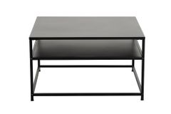 Moderner Couchtisch DURA STEEL 70cm schwarz Metall mit Ablagefach