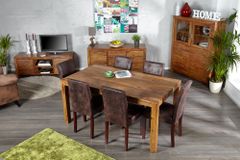 Massives TV-Board PURE 135cm braun Sheesham stone finish Lowboard Palisander