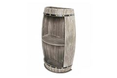Elegantes Regal BODEGA 79cm natur Pinie halbes Weinfass Shabby Chic