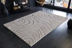 Design Teppich WAVE 240x170cm grau 3D-Effekt