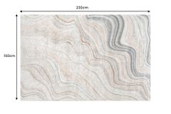 Moderner Teppich EARTH 230x160cm beige grau multicolor Flachgewebe Indoor-Teppich