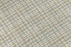 Design Stuhl LYON blau kariert Bouclé schwarze Metallbeine